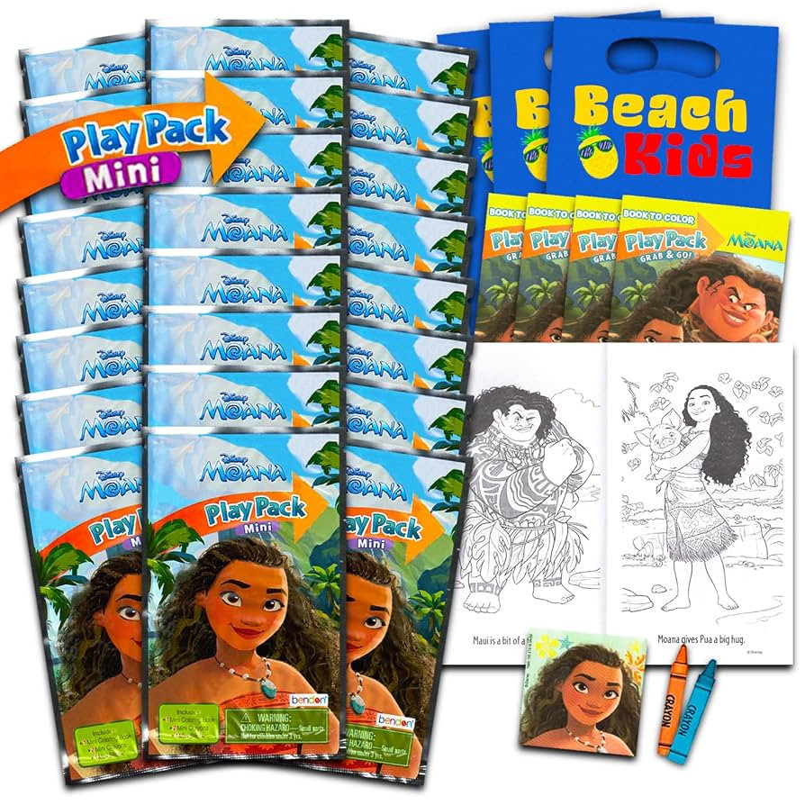 Disney 24 Moana Mini Party Favors Set for Girls, Kids - Bundle with 24 Moana Grab n Go Play Packs... | Amazon (US)