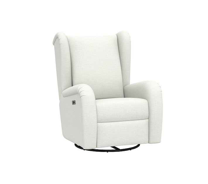 Plush Wingback Swivel Glider Recliner | Pottery Barn Kids