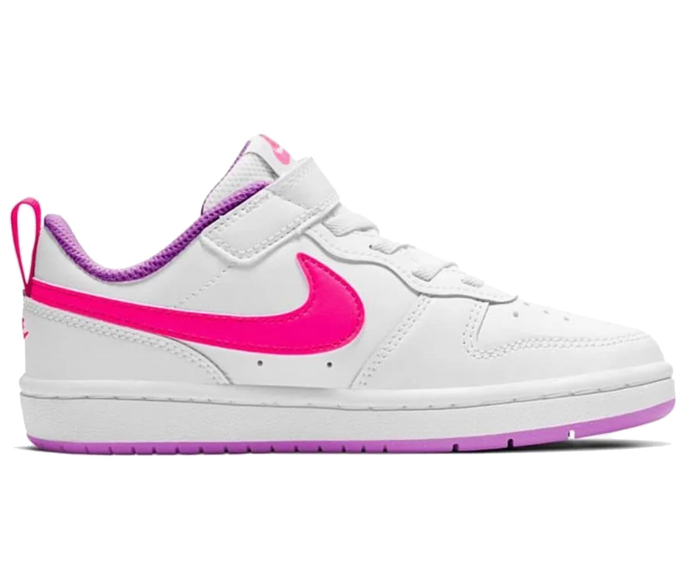Nike Court Borough Low 2 Sneakers in White/Fuchsia Glow/Hyper Pink | StockX