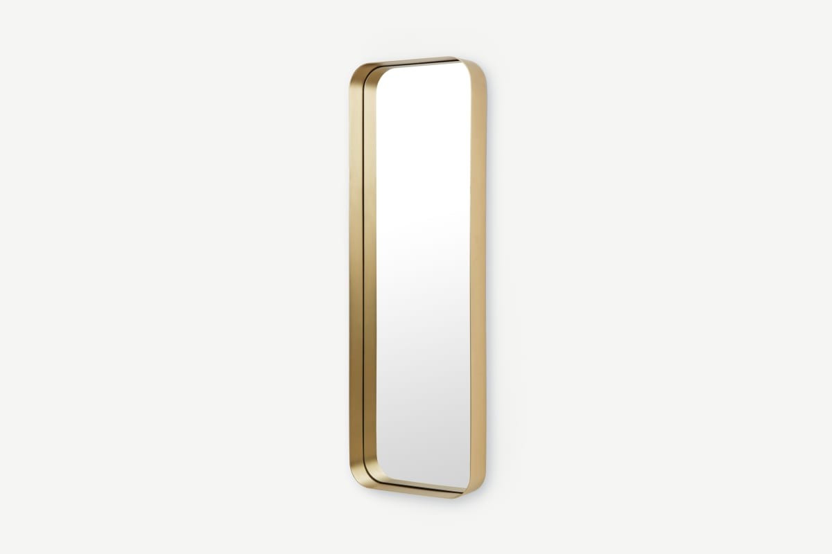 Alana Full Length Mirror 40 x 120cm, Brushed Brass | MADE.COM (UK)
