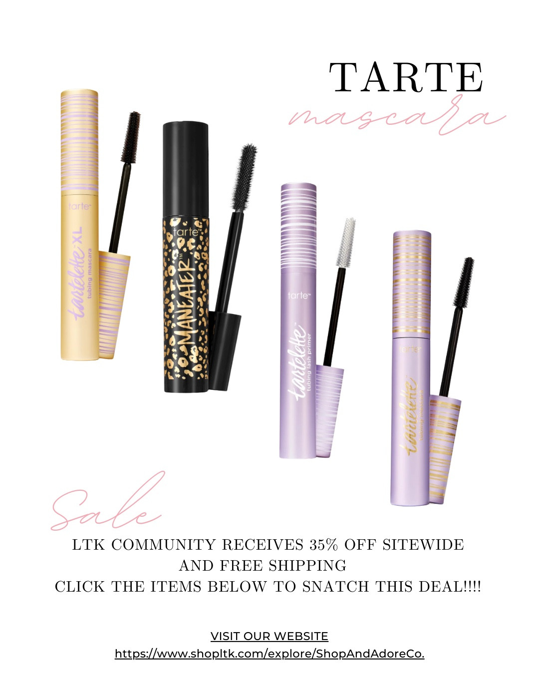 If you’ve been waiting to try @Tarte … THIS IS YOUR SIGN.

35% OFF during the LTK Spring Sale — but the exclusive code is only inside my LTK.

Tap my LTK to shop my favorites!
Comment “SALE” and I’ll send you the LTK link 

makeup sale, beauty finds, influencer picks#TarteFinds #MakeupSale #LTKCreator #BeautyDeals

#LTKSpringSale #LTKBeauty #LTKSaleAlert #LTKSpringSale