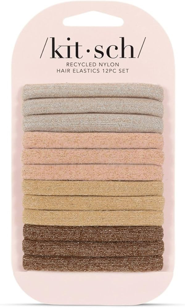 Kitsch Elastic Hair Ties for Women - Hair Rubber Bands & Ponytail Holders | Hair Ties No Damage |... | Amazon (US)