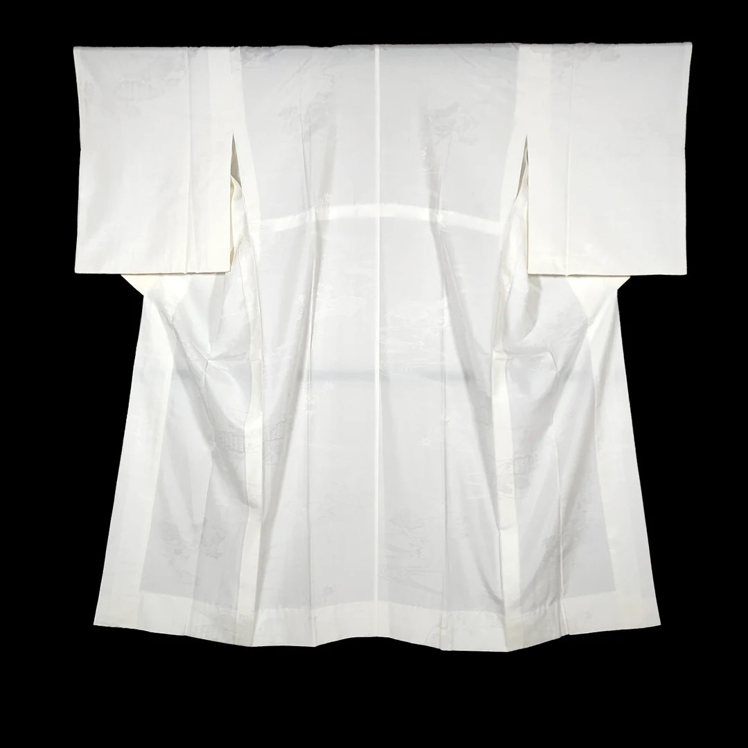 Vintage Japanese Kimono / Kimono / Inner / Juban/ White / L27 - Etsy UK | Etsy (US)