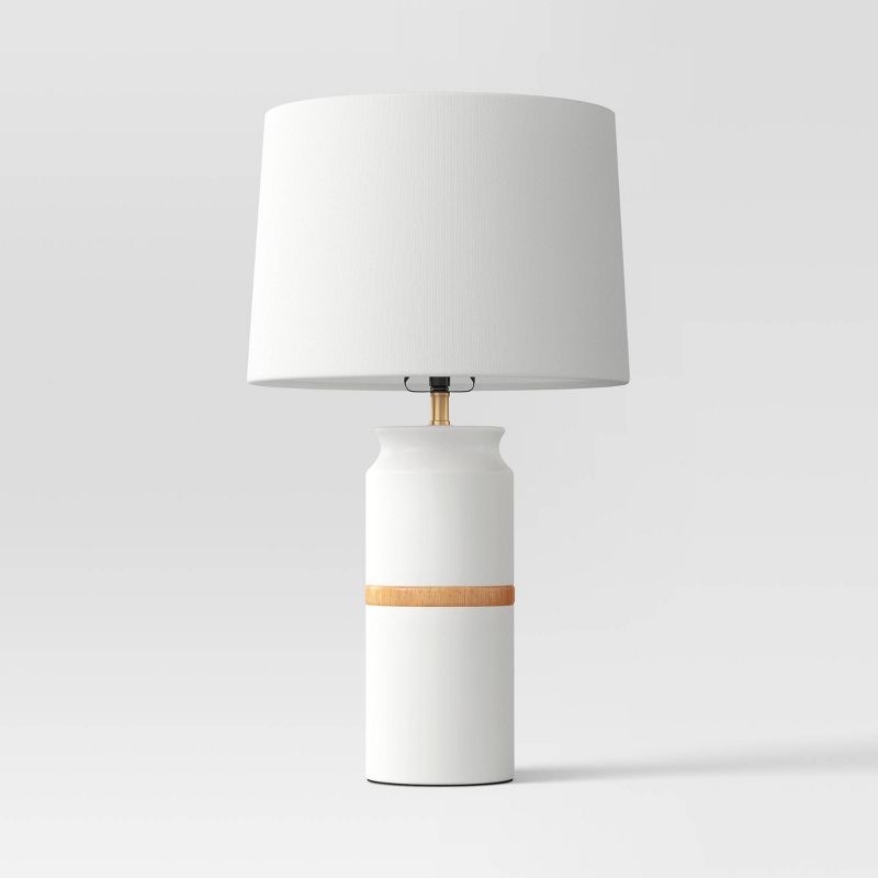 Ceramic and Wood Table Lamp (Includes LED Light Bulb) - Threshold™ | Target
