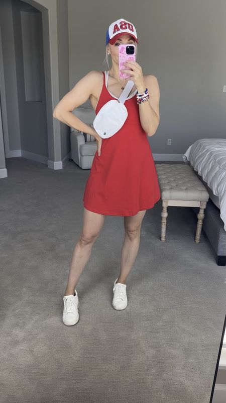 My love of red runs so deep! The most perfect athletic dress for the 4th of July! Wearing a medium and it’s from Amazon 

#LTKStyleTip #LTKActive #LTKVideo