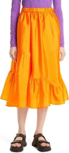 Baum und Pferdgarten Stone Asymmetric Ruffle Skirt | Nordstrom | Nordstrom