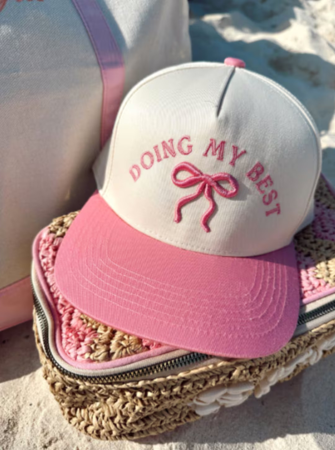 Doing My Best Pink Vintage Trucker Hat - Etsy | Etsy (US)