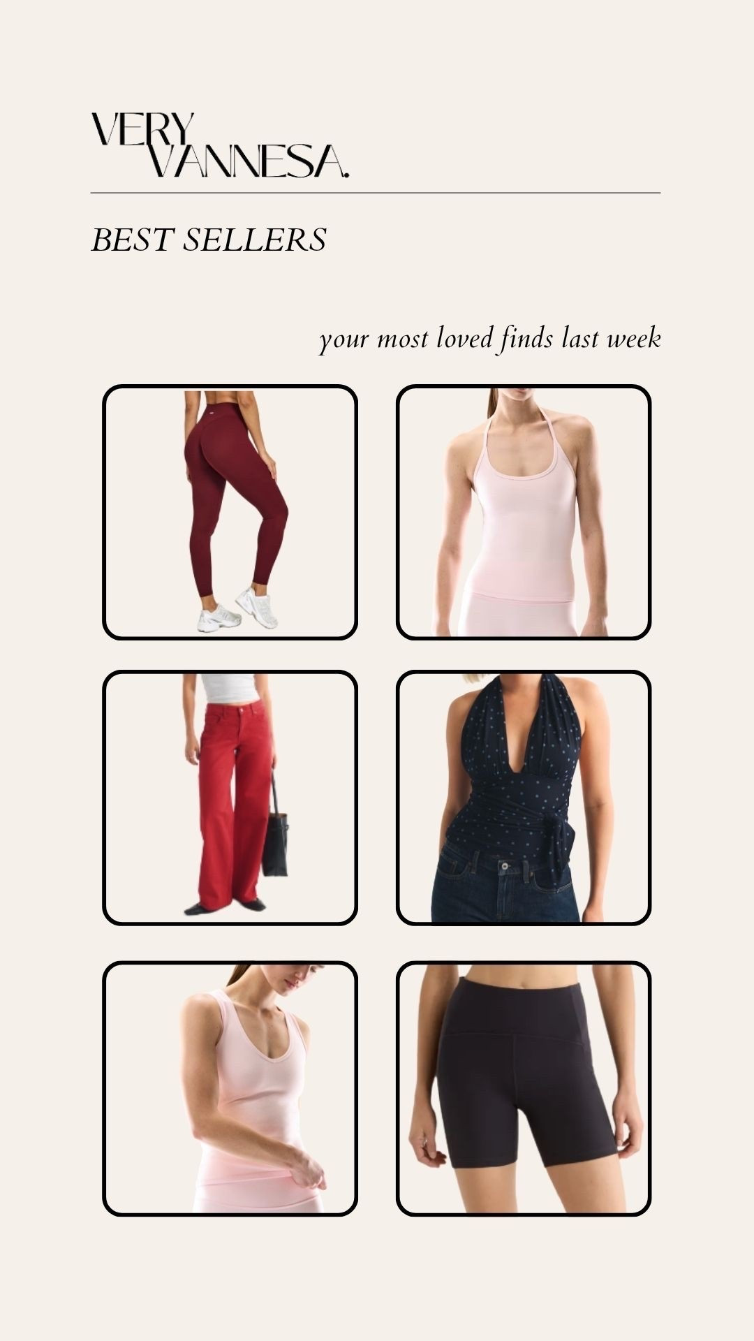 Your faves last week 
Oner leggings 
Aritzia active wear 
Red jeans 
Halter top 
Biker shorts 
Workout tank

#LTKootd #LTKSaleAlert #LTKActive