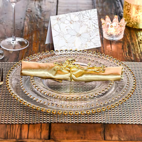 Royal Beaded Charger Plate  A Unique and Elegant Touch to - Etsy Canada | Etsy (CAD)