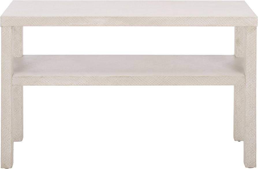SAFAVIEH Furniture - Apis Console Table - White - Handwoven Pandan Console Table with Shelf Stora... | Amazon (US)