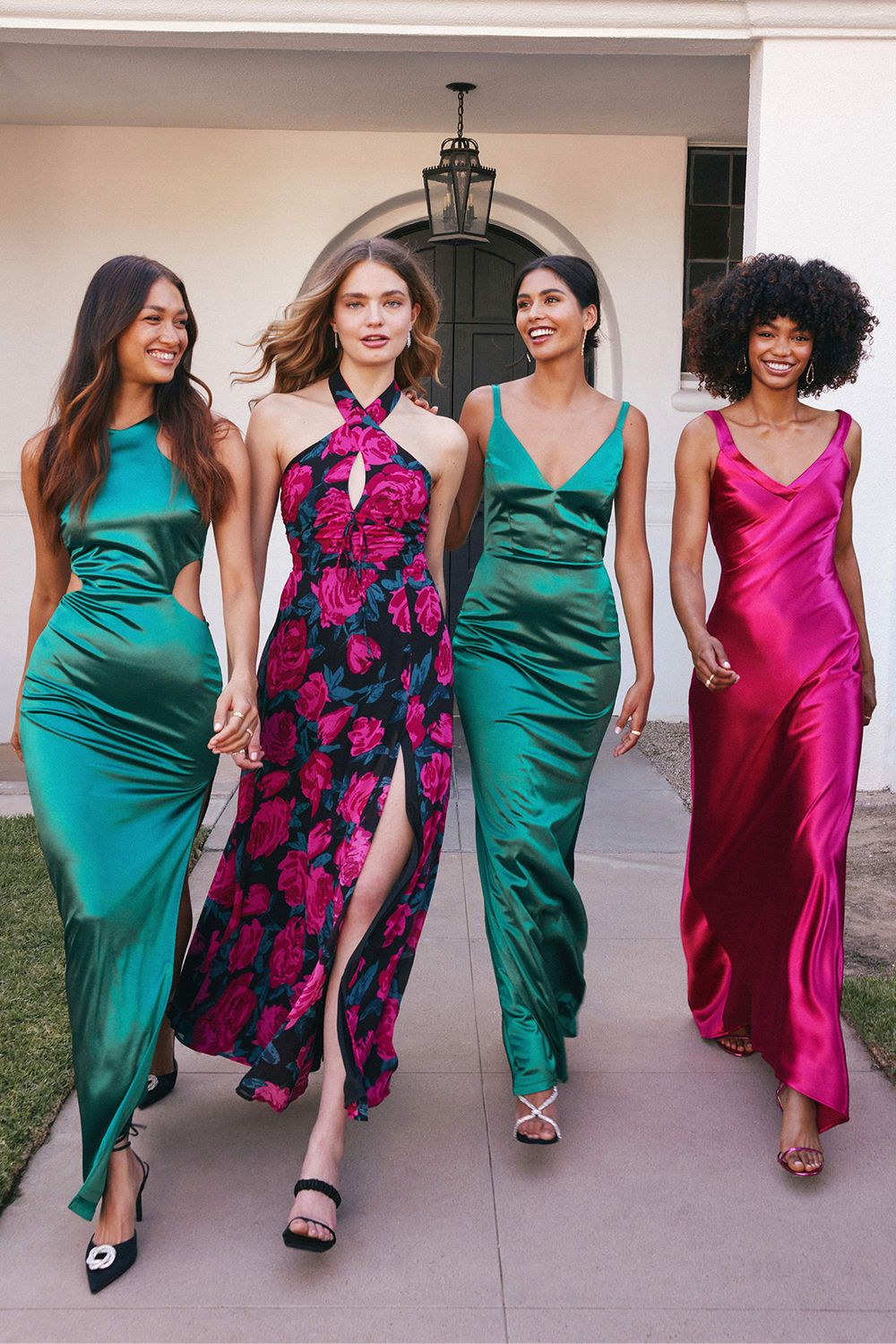 Just as Gorgeous Emerald Green Satin Halter Cutout Maxi Dress | Lulus (US)