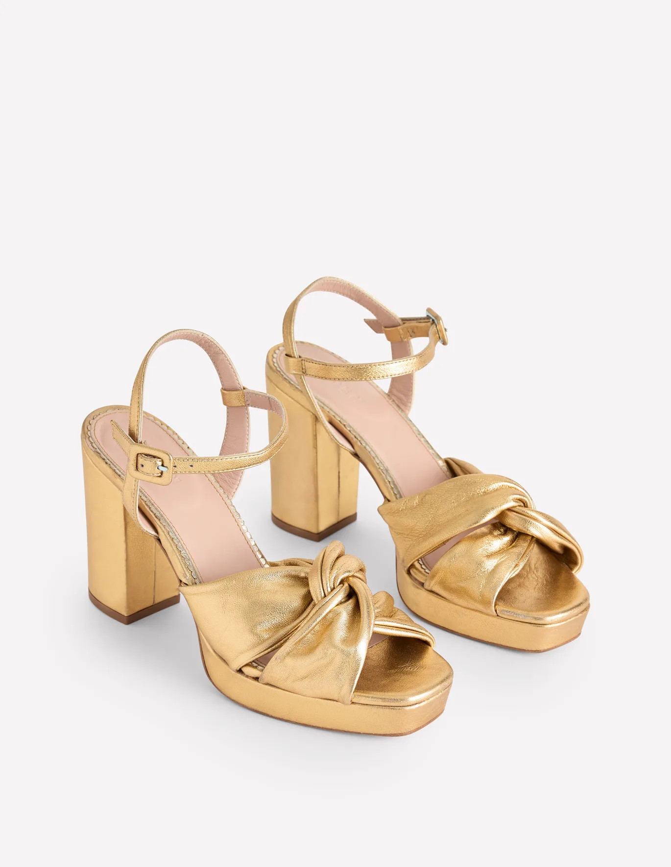 Twist-Front Heeled Platforms | Boden UK
