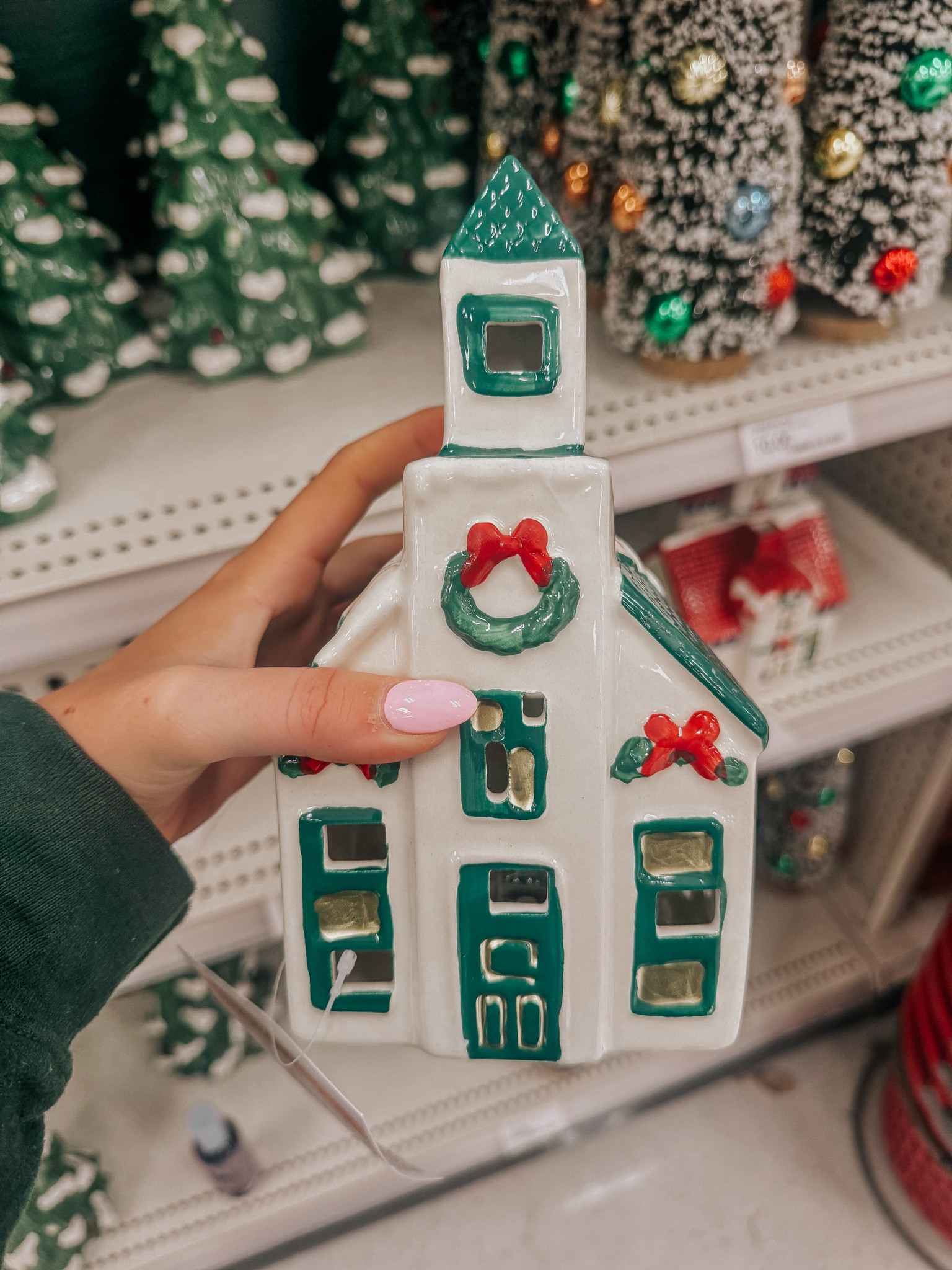 The most important piece in the entire village! 🎄 Adding the church instantly brings a feeling of peace and tradition to my Christmas display. I love the warm glow it casts at night! It truly makes the scene feel complete. Find this beautiful piece (and all the villagers!) linked in my profile.

#ChristmasVillage #HolidayDecor #ChristmasTraditions #ChurchPiece #MiniatureVillage #LTKHome