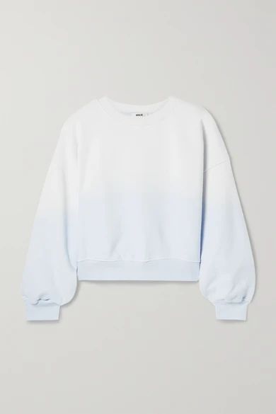AGOLDE - Ombré Cotton-jersey Sweatshirt - Blue | NET-A-PORTER (US)