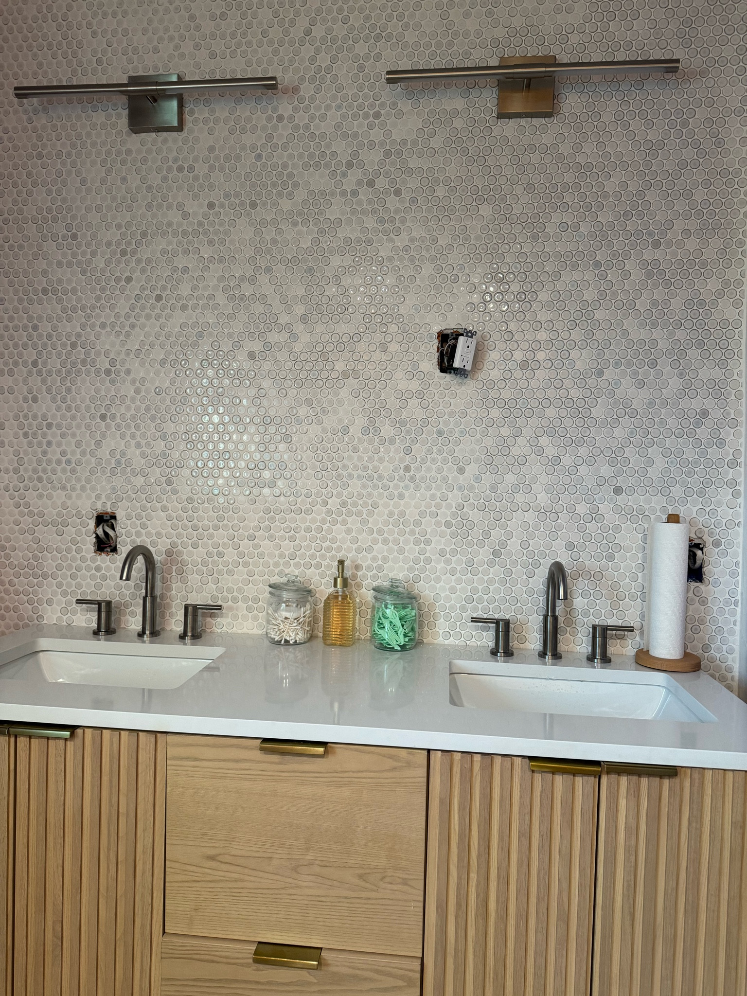 Lots of requests for the things we used in our bathroom so sharing the vanity, fixtures, lights, tile, and mirror we intend to hang here!

#LTKFamily #LTKHome #LTKSaleAlert