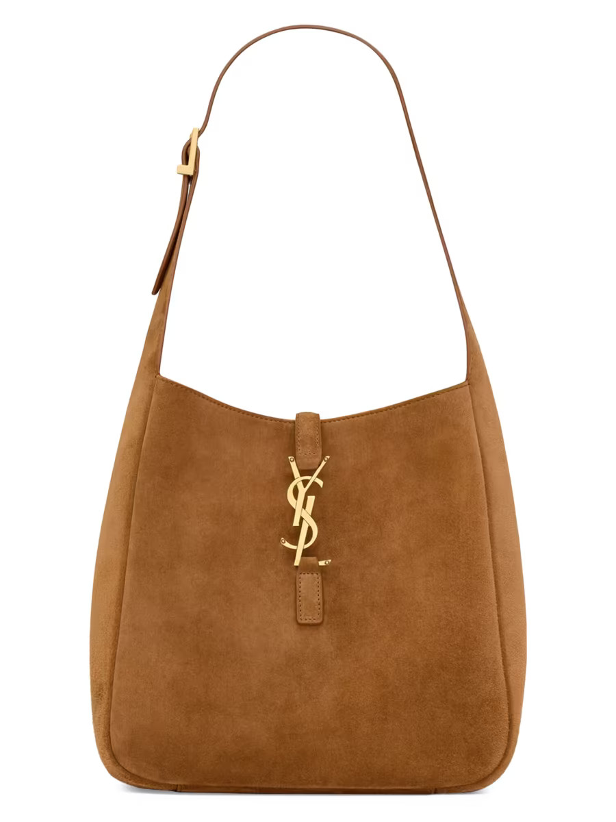 Le 5 a 7 Supple Small Shoulder Bag in Suede | Saks Fifth Avenue