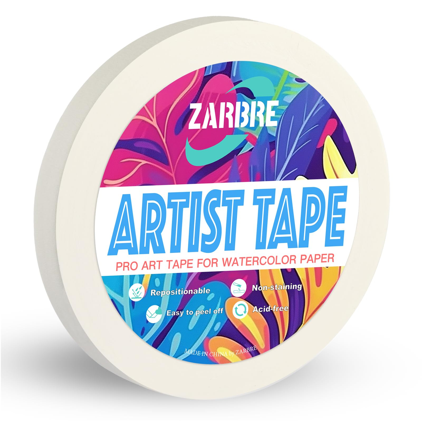 Artist Tape, White Art Tape for Watercolor Paper, Medium Tack Masking Drafting Tape for Painting ... | Amazon (US)