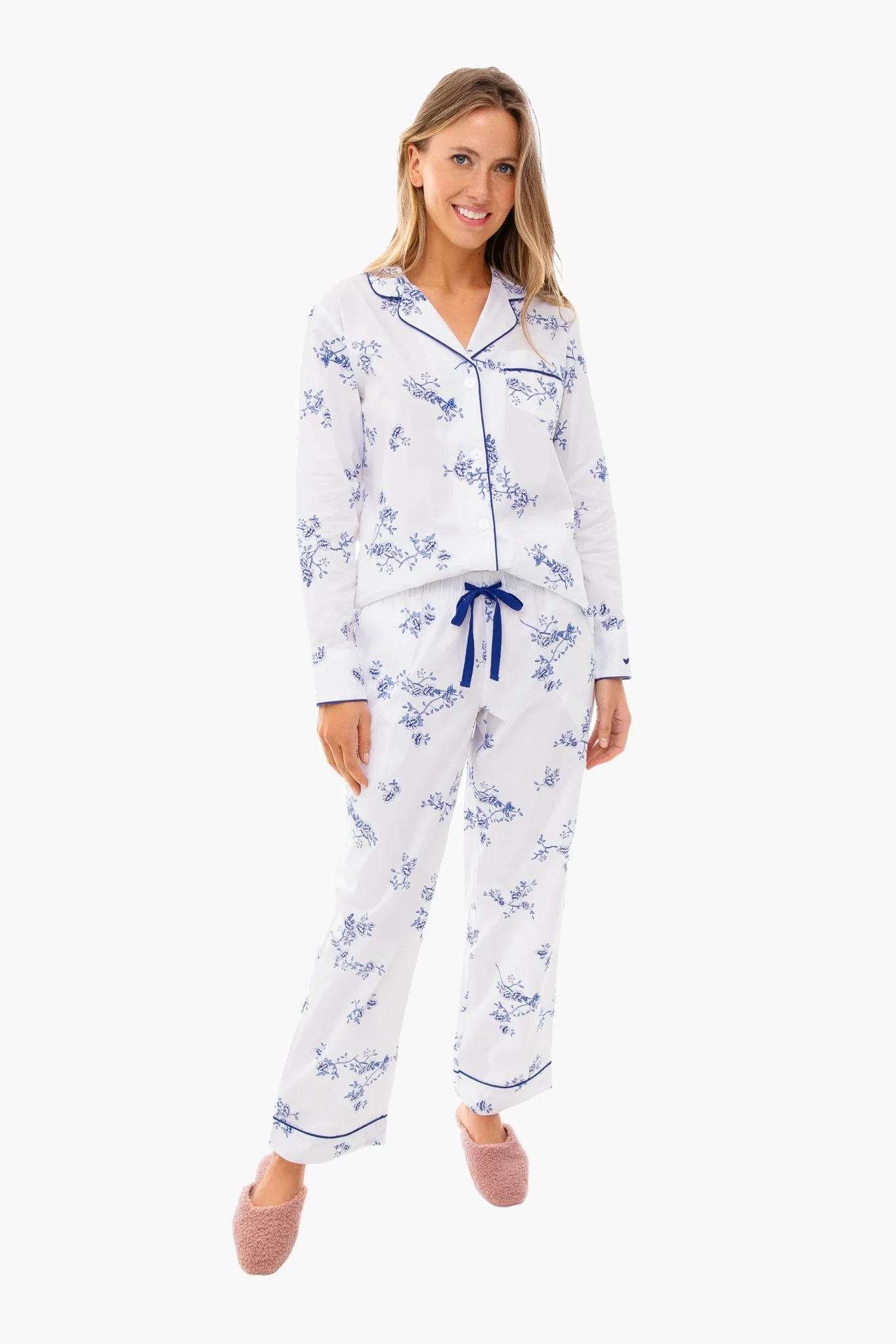 Indigo Floral Pajama Set | Tuckernuck (US)