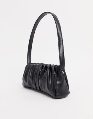 ASOS DESIGN ruched 90s shoulder bag in black | ASOS (Global)
