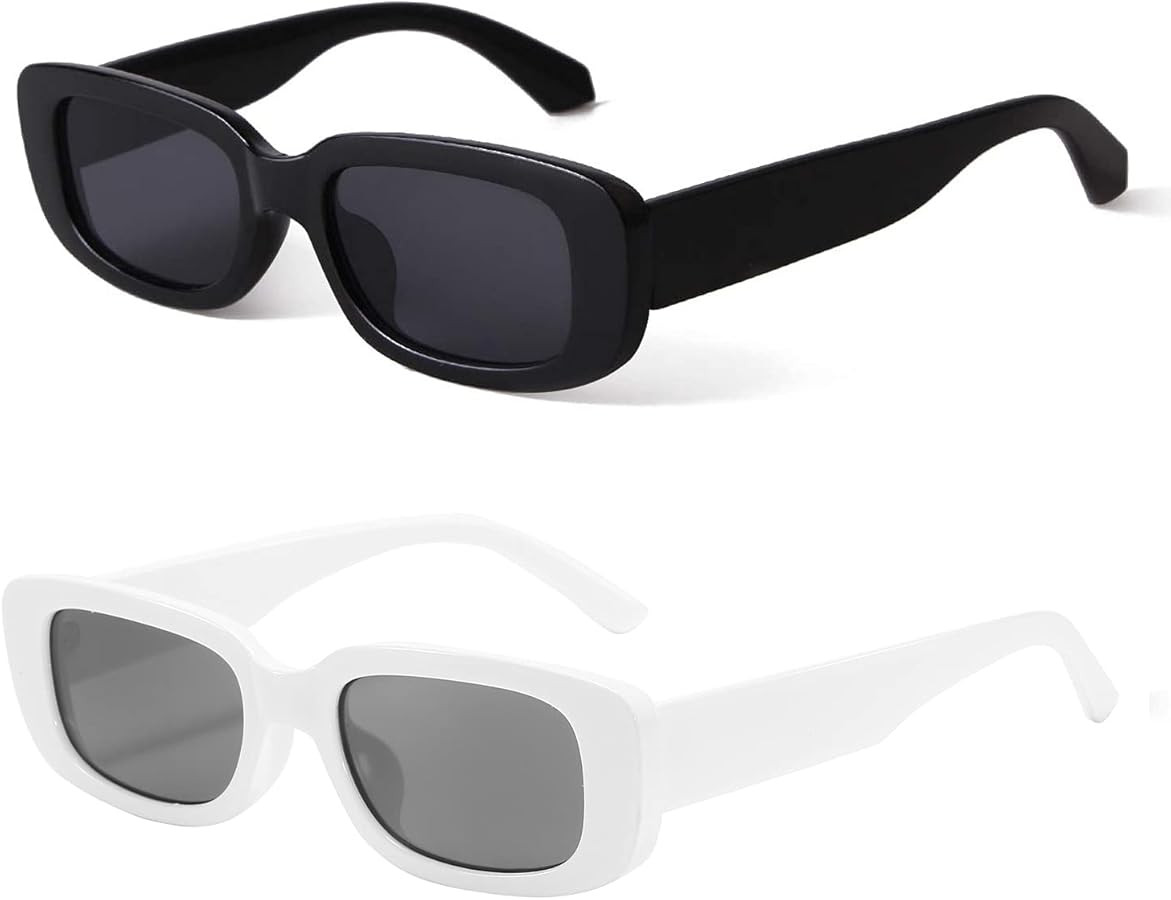 BUTABY Rectangle Sunglasses for Women Retro Driving Glasses 90’s Vintage Fashion Narrow Square ... | Amazon (CA)