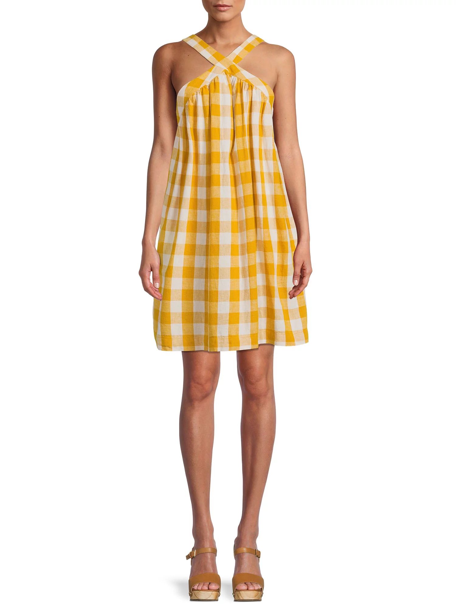 The Get Women's Sleeveless Cross Neck Mini Dress - Walmart.com | Walmart (US)
