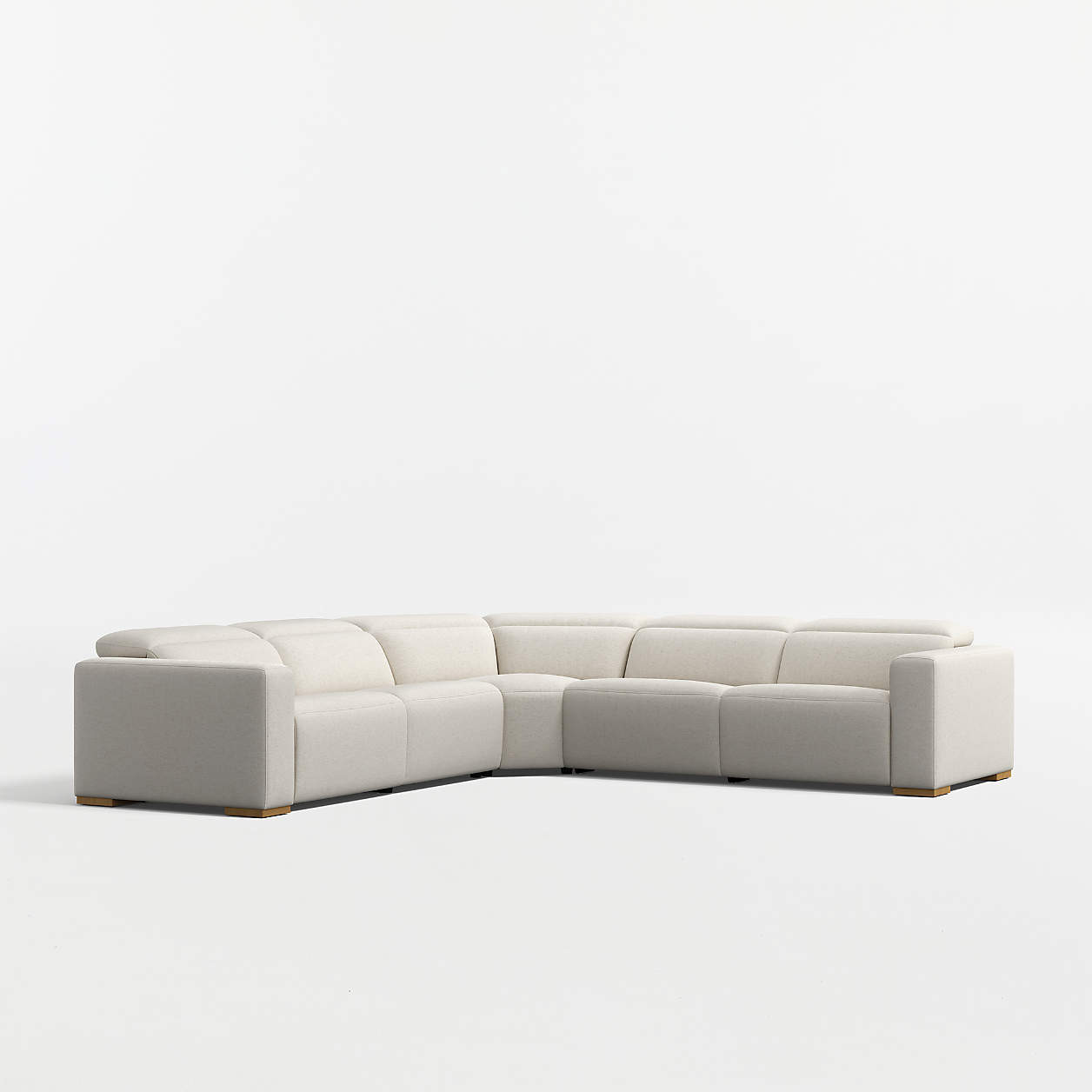 Drift 5-Piece L-Shaped Power Triple-Reclining Sectional Sofa | Crate & Barrel | Crate & Barrel