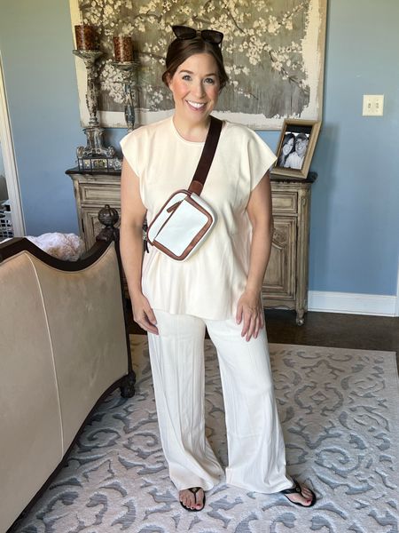 Leaving on a jet plane in this super cute and comfy travel set from Amazon. I love it so much I got it in 2 colors. I paired it with this cream belt bag which will be perfect for sightseeing and some Tory Burch sandals. 

#LTKFindsUnder50 #LTKTravel #LTKStyleTip