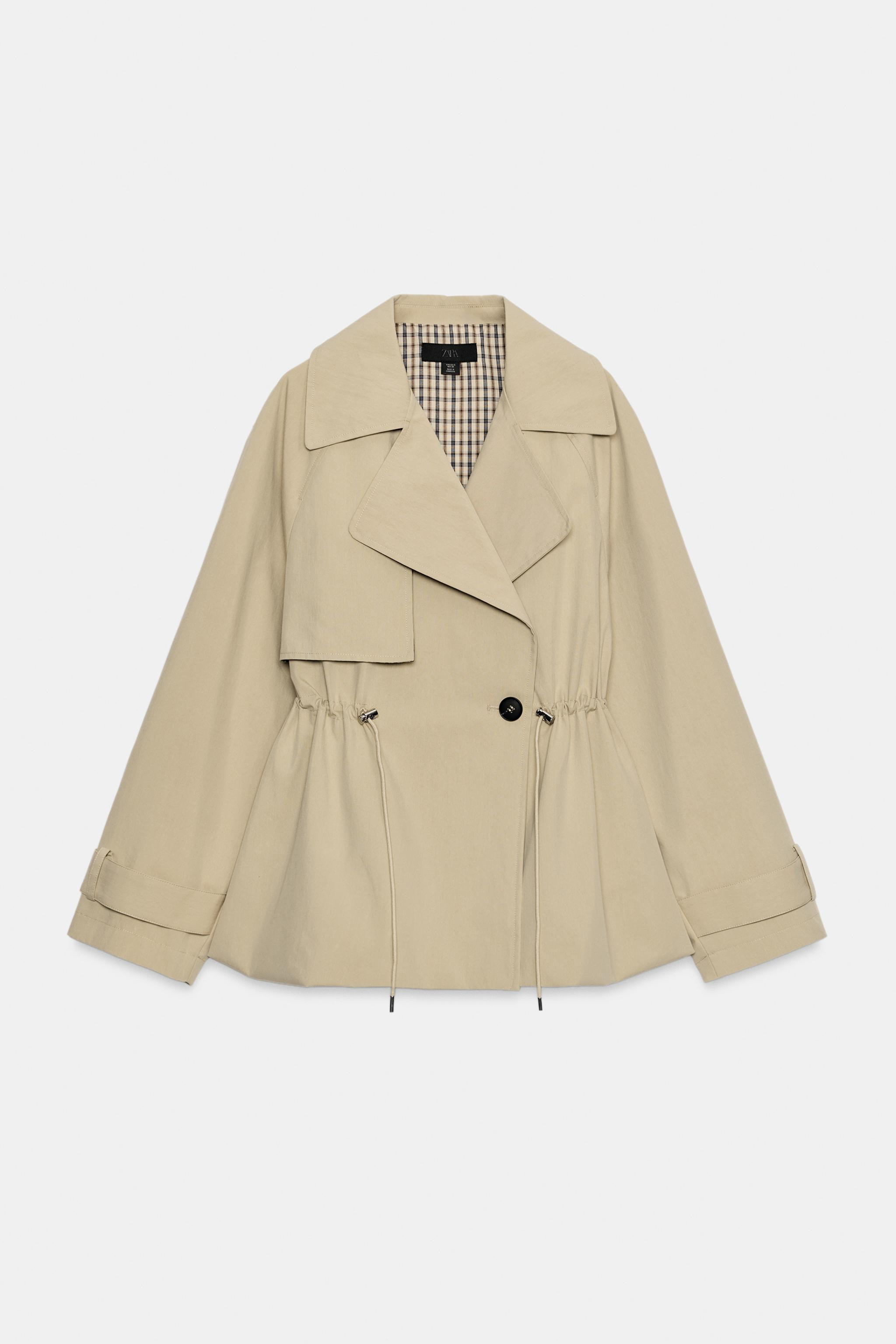 DOUBLE-BREASTED DRAWSTRING TRENCH JACKET | Zara US