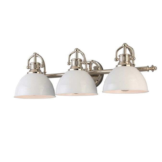 allen + roth Peyton 3-Light Nickel Mid-Century Vanity Light Lowes.com | Lowe's