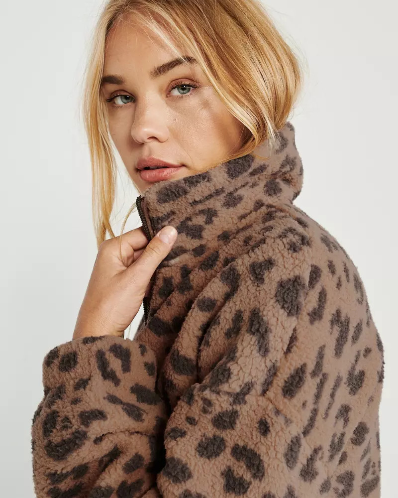 Sherpa Half-Zip Sweatshirt | Abercrombie & Fitch US & UK
