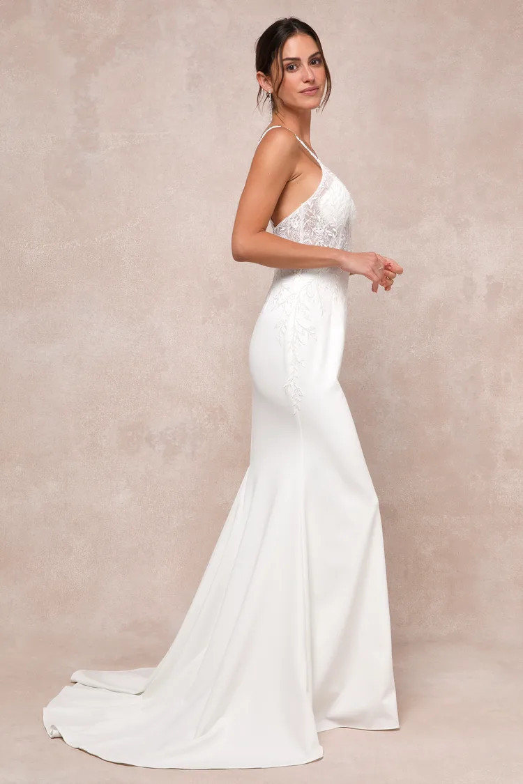 Infinite Adoration Ivory Beaded Embroidered Lace Maxi Dress | Lulus