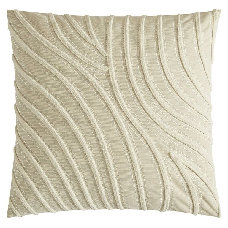 Style House White Waves Aiden Pillow, 20"x 20" | Walmart (US)