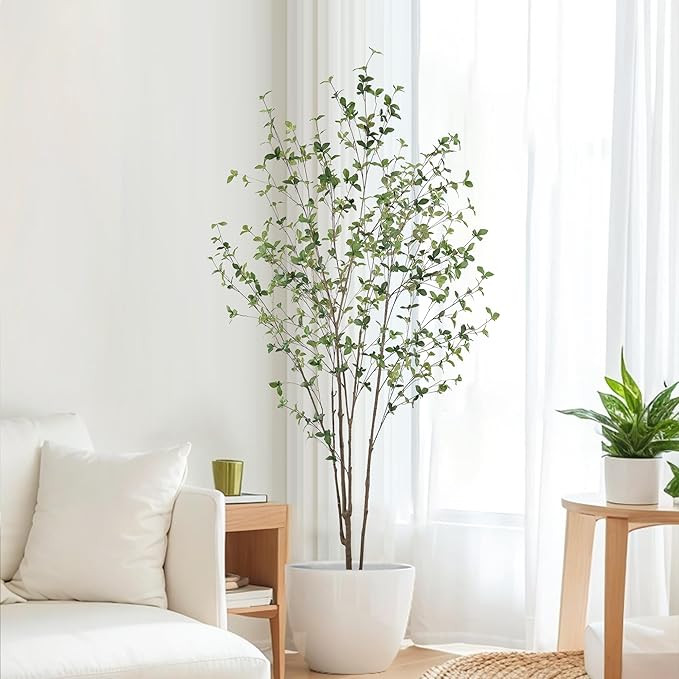 Faux Black Olive Tree 7ft Artificial Plant with Realistic Leaves and Natural Trunks,Fake Floor Po... | Amazon (US)