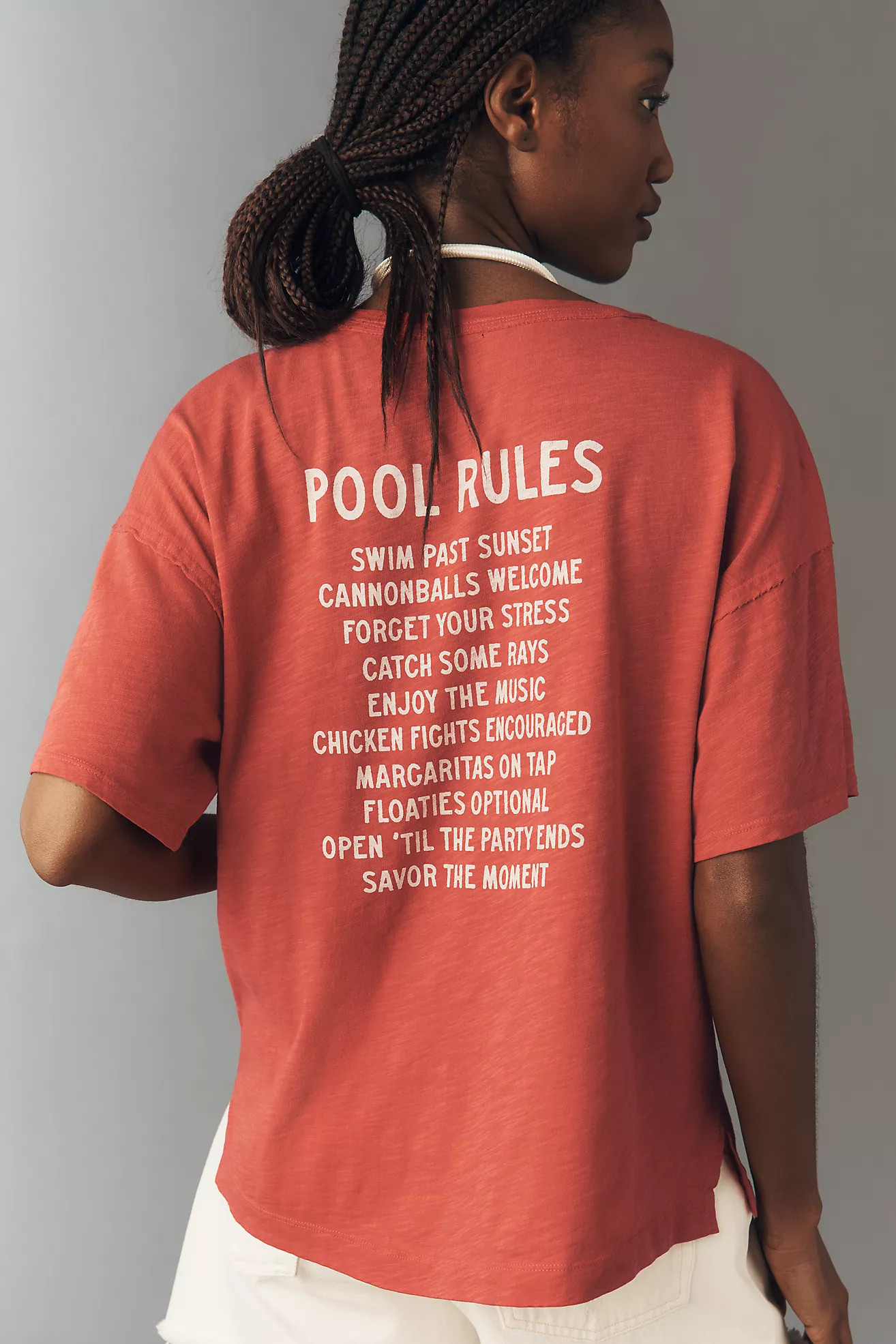 Pilcro Pool Rules Cotton Graphic Tee | Anthropologie (US)