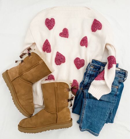 Shimmer Heart Sweater is back again this year and currently on sale!  

#LTKunder50 #LTKSeasonal #LTKsalealert