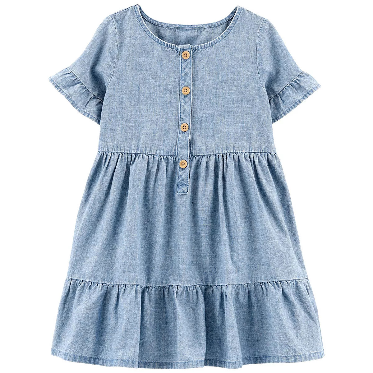 Toddler Girl Carter's Tiered Chambray Dress | Kohl's
