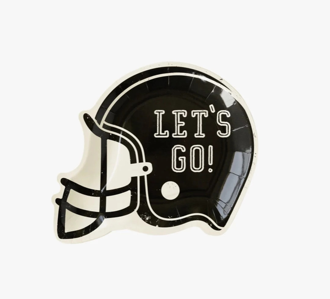Football Helmet Shaped Paper Plates (set of 8) - Football Birthday Party Plates, Sports Themed Pl... | Etsy (US)