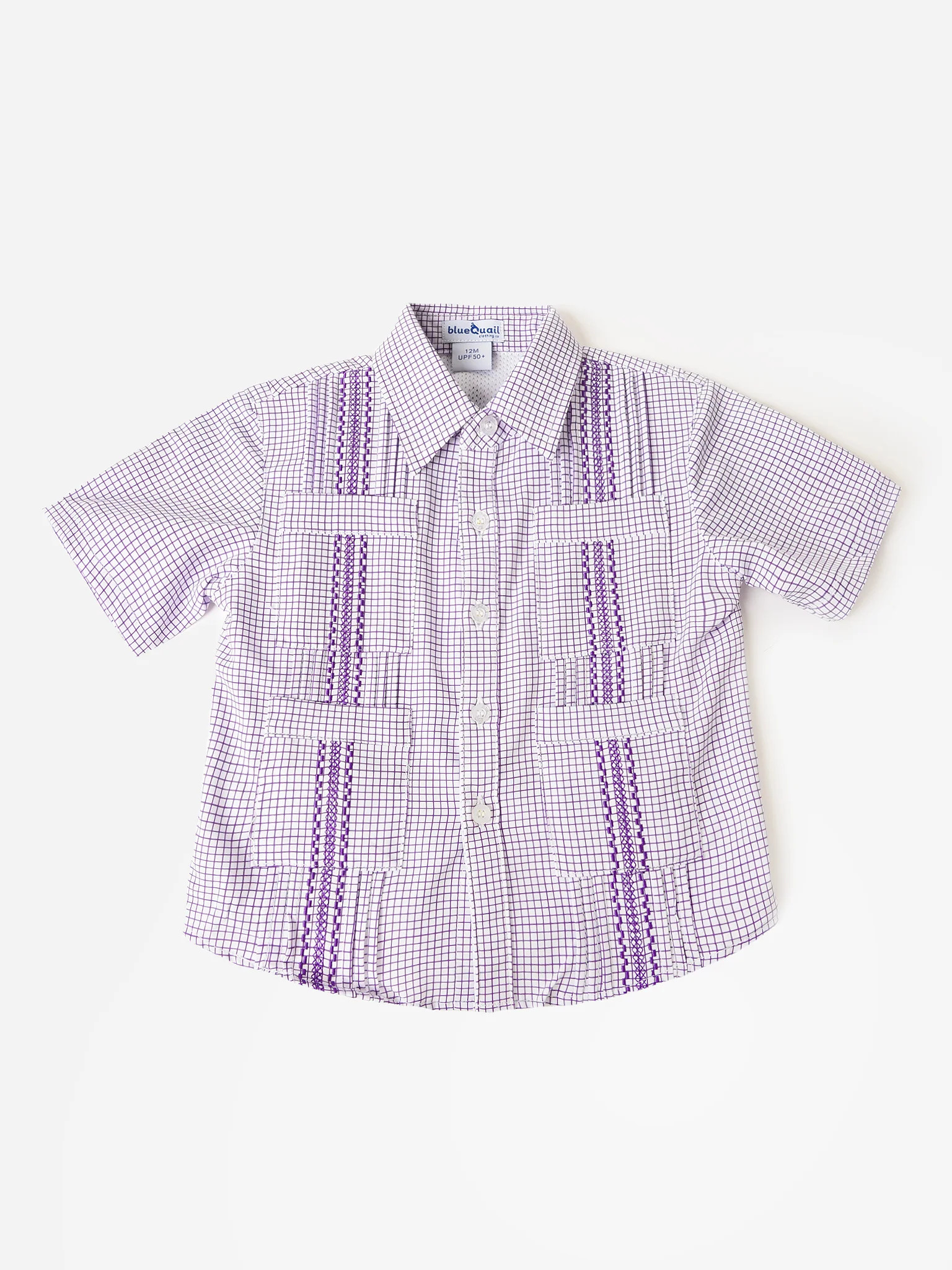 Blue Quail Boys' Short Sleeve Guayabera Shirt | Saint Bernard