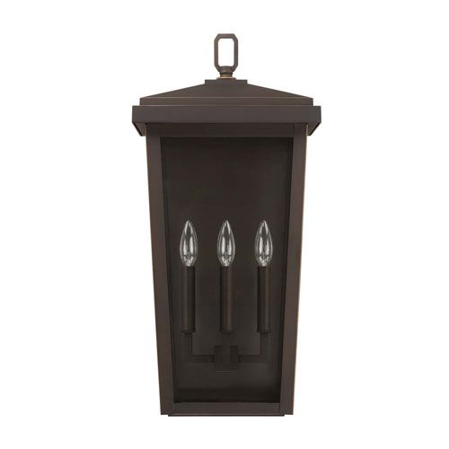 Capital Lighting Fixture Company Donnelly Oil Rubbed Bronze 11 Inch Three Light Outdoor Wall Lantern | Bellacor