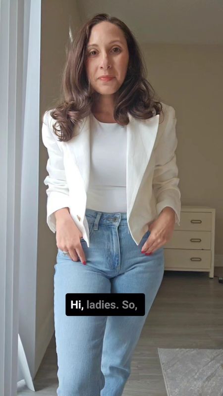 Must Have Petite Wardrobe StaplesJeans are by Short Girl Jeans. Wearing the CiCi in size 25 / 26" inseam Blazer is by Zara wearing xs#Abercrombieandfitch #schutz #cropblazer

#LTKstyletip #LTKover40