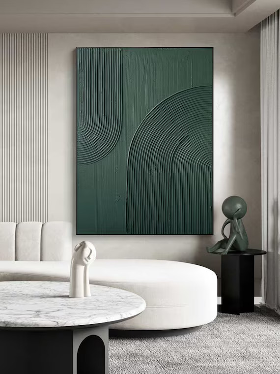 Arch Wall Art Green Minimalism Painting Green Wall Art Green - Etsy | Etsy (US)