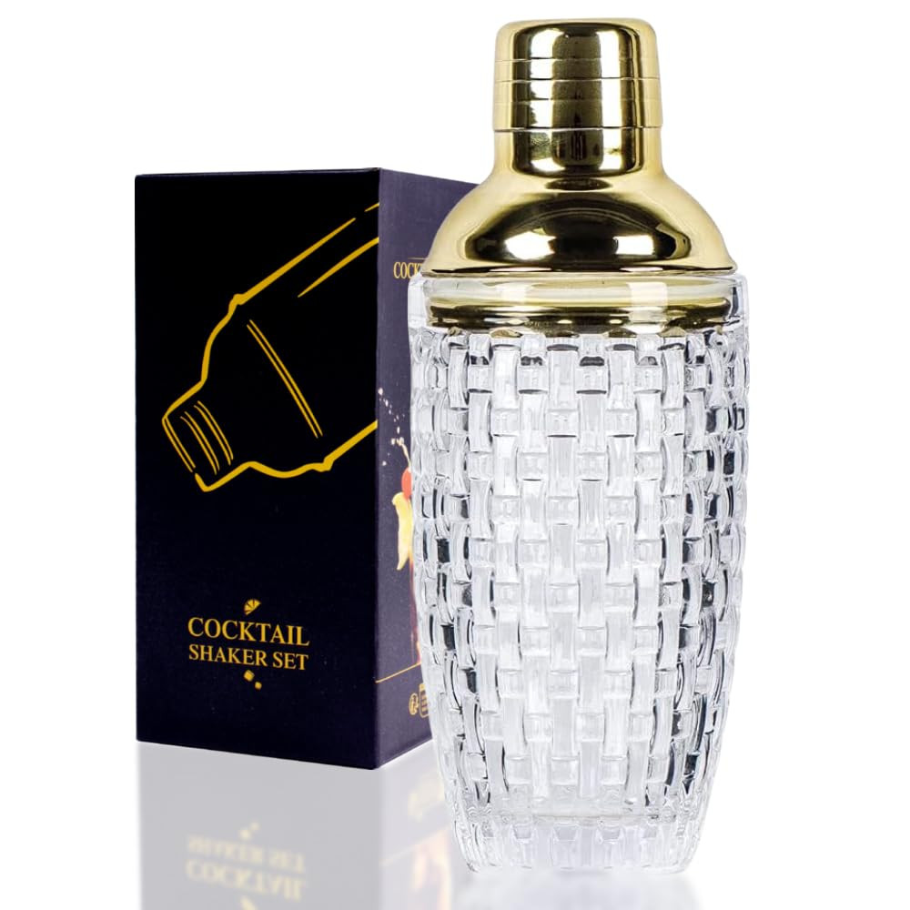 Cocktail Shaker - 13oz Glass Martini Shaker, Clear Mixer Drink Shakers for Bars & Whiskey Cocktai... | Amazon (US)
