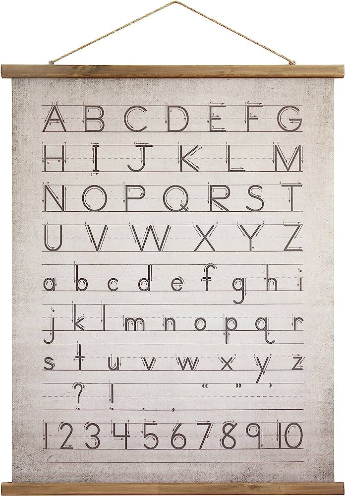 Creative Co-Op Alphabet & Numbers Wall Décor | Amazon (US)