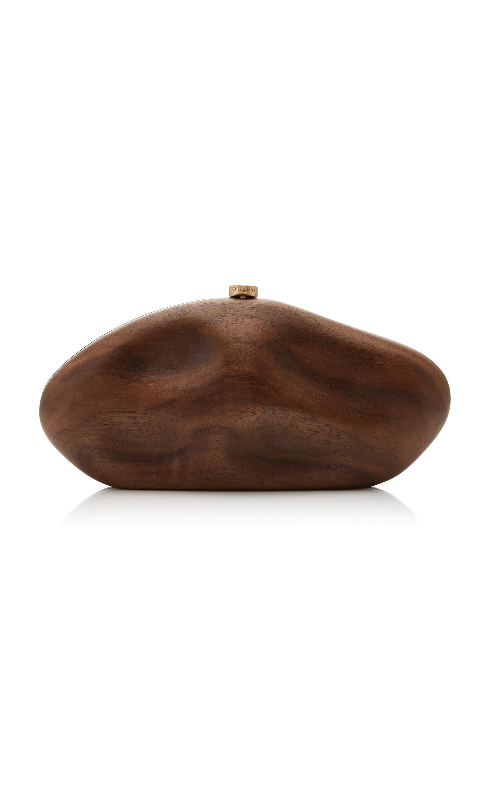Cult Gaia - The Caldera Wood Clutch - Brown - OS - Moda Operandi | Moda Operandi (Global)