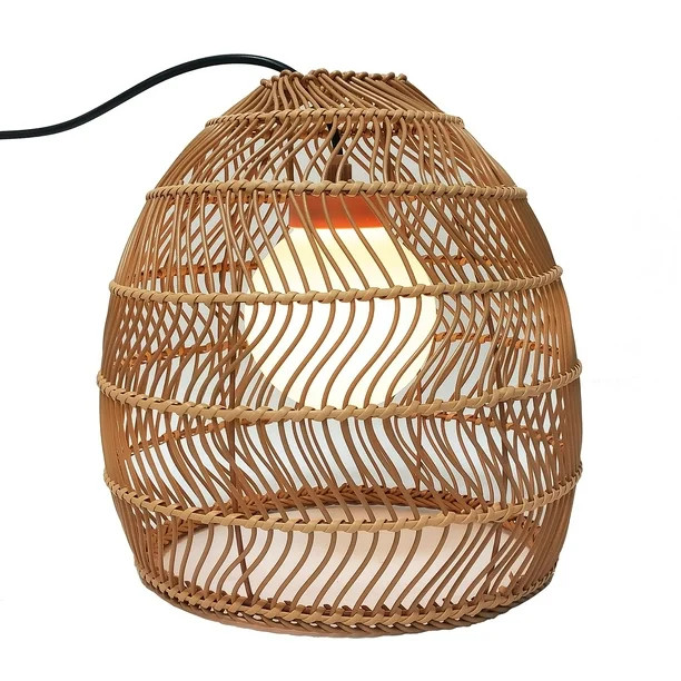 Better Homes and Gardens 12.8'' 8 Lights Natural PE Woven Pendant | Walmart (US)