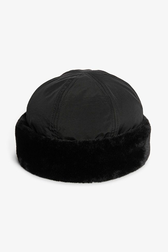 Soft black docker hat | Monki