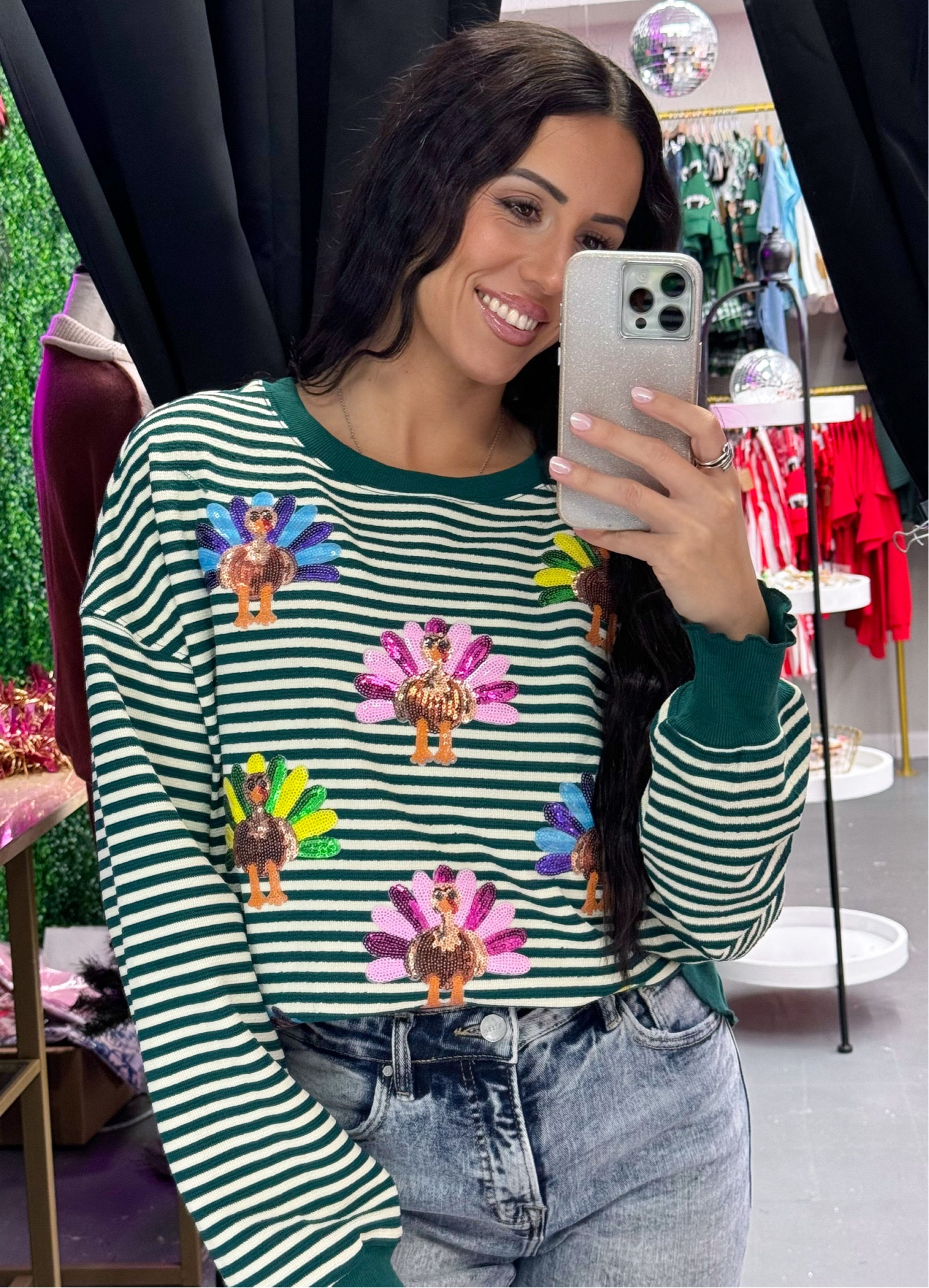Sequin Turkey Top is from The Pretty Patches (https://theprettypatches.com/discount/ASTON10) 

#LTKHoliday #LTKGiftGuide #LTKCyberWeek