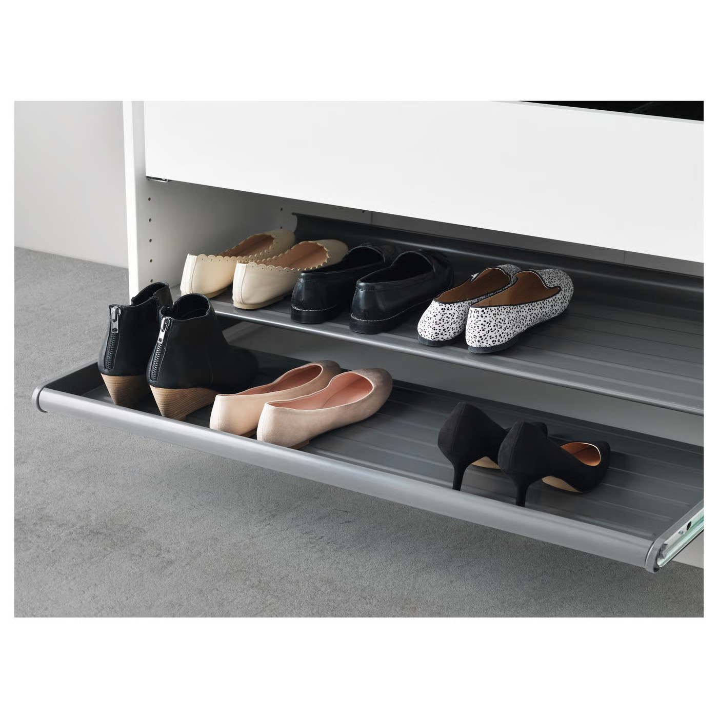 IKEA KOMPLEMENT pull-out shoe shelf, dark gray, 39 3/8x22 7/8 | IKEA US