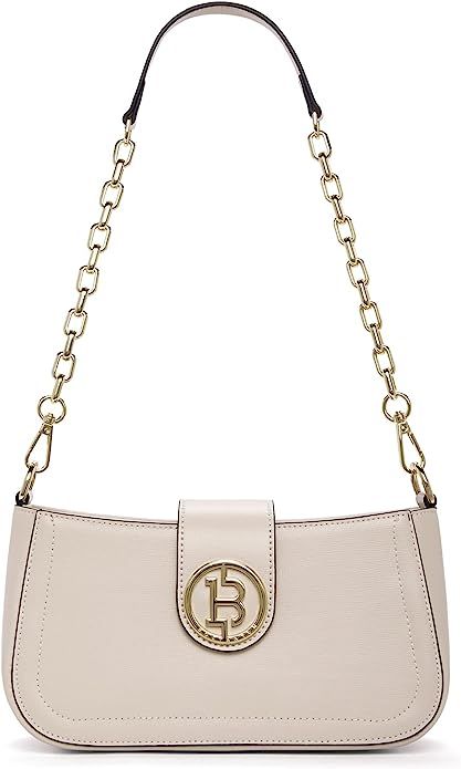 BOSTANTEN Small Leather Shoulder Bags for Women Classic Crossbody Purse with Chain Strap | Amazon (US)