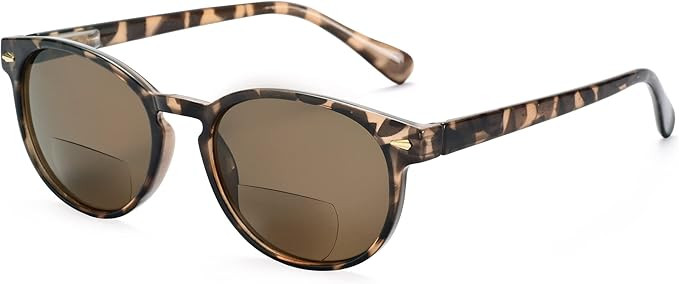 Madison Avenue Round Bifocal Reading Sunglasses for Women Men Spring Hinge,UV Protection Sun Read... | Amazon (US)
